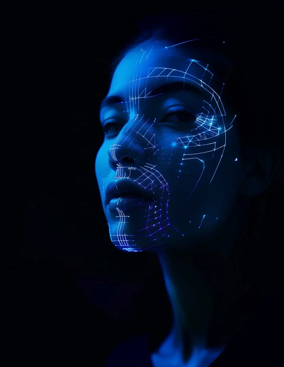 Generative AI glowing