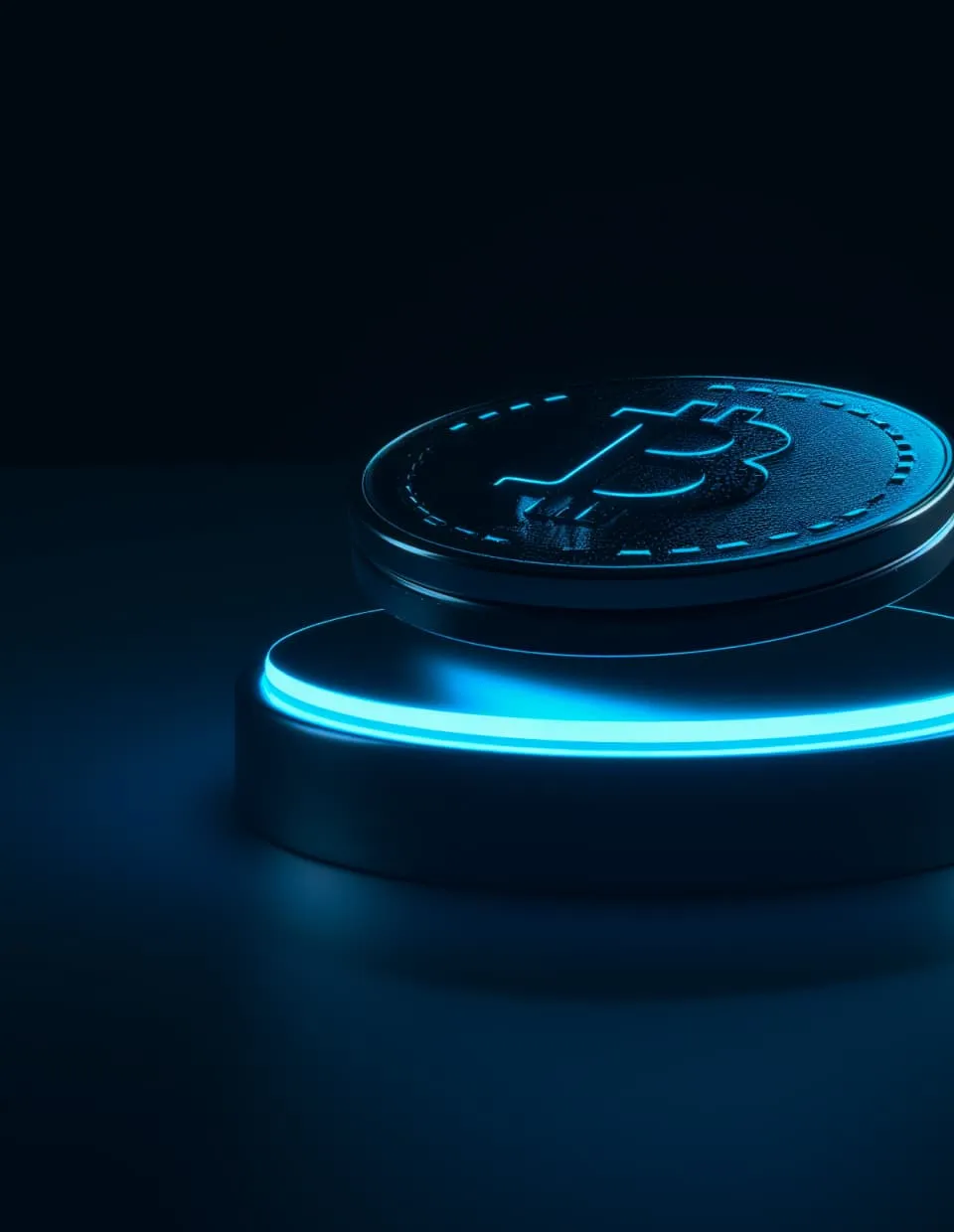 Bitcoin glowing